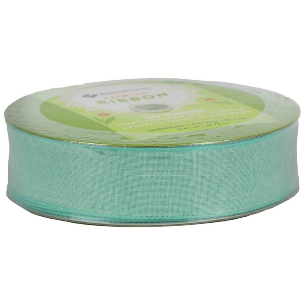 Member's Mark Premium Wired Ribbon 50 Yards 1-1/2 in Width, Blue
